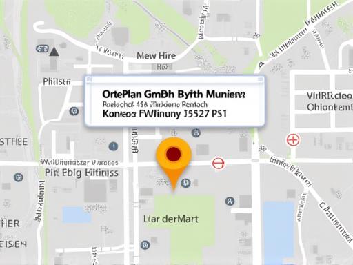 Karte des Standorts von OrtePlan GmbH in München